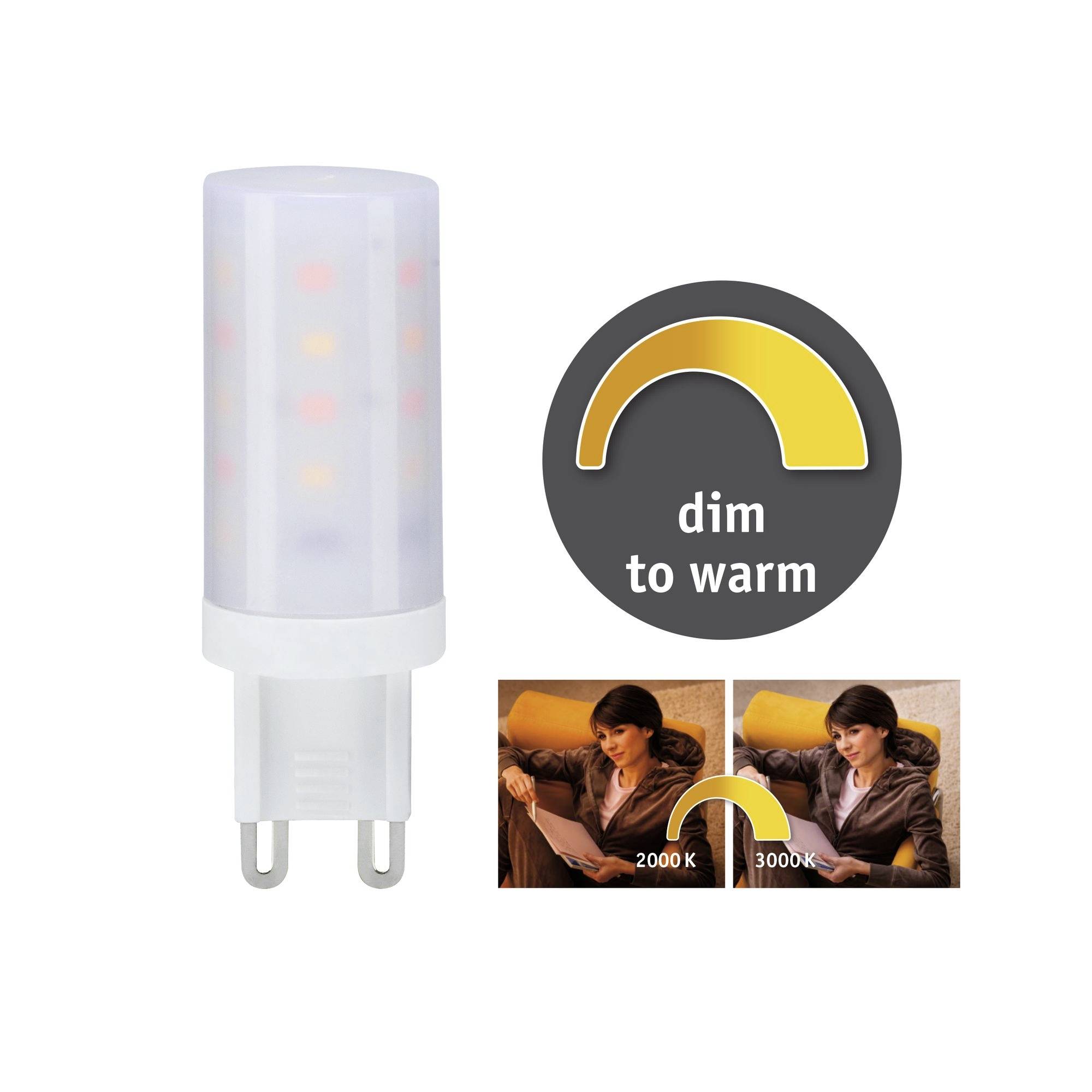 Paulmann 28819 LED (monochrome) EEC G (A - G) G9 4 W Gold (Ø x H) 18 mm x 55 mm 1 pc(s)