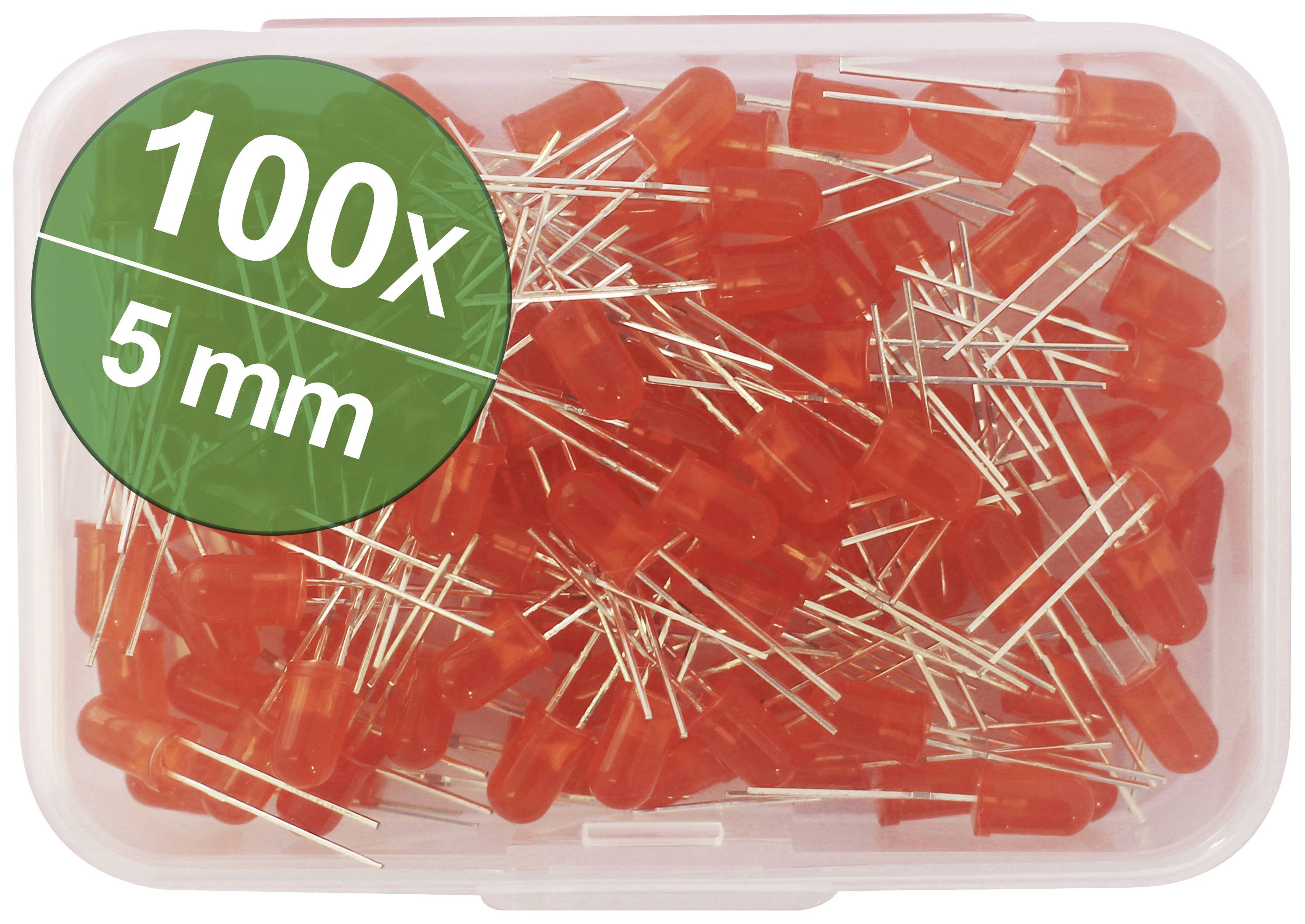 Quadrios LED set Red 5 mm 20 mA 2.0 V