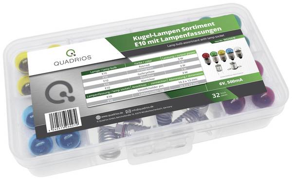 Quadrios 1802O016 Dashboard bulb 6.0 V 3 W Base E10 32 Parts