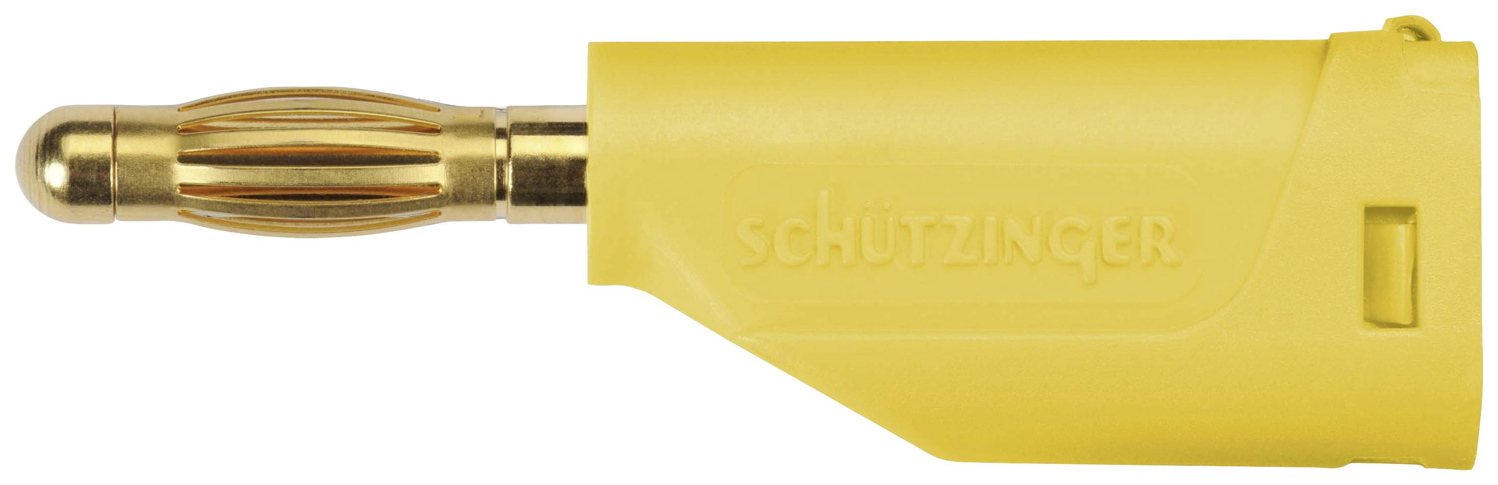 Schuetzinger Spring-loaded plug Pin diameter: 4 mm Yellow 1 pc(s)