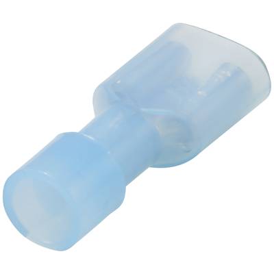 A blue, isolated cable plug; cylindrical in shape, suitable for electrical connections in industrial or domestic applications.