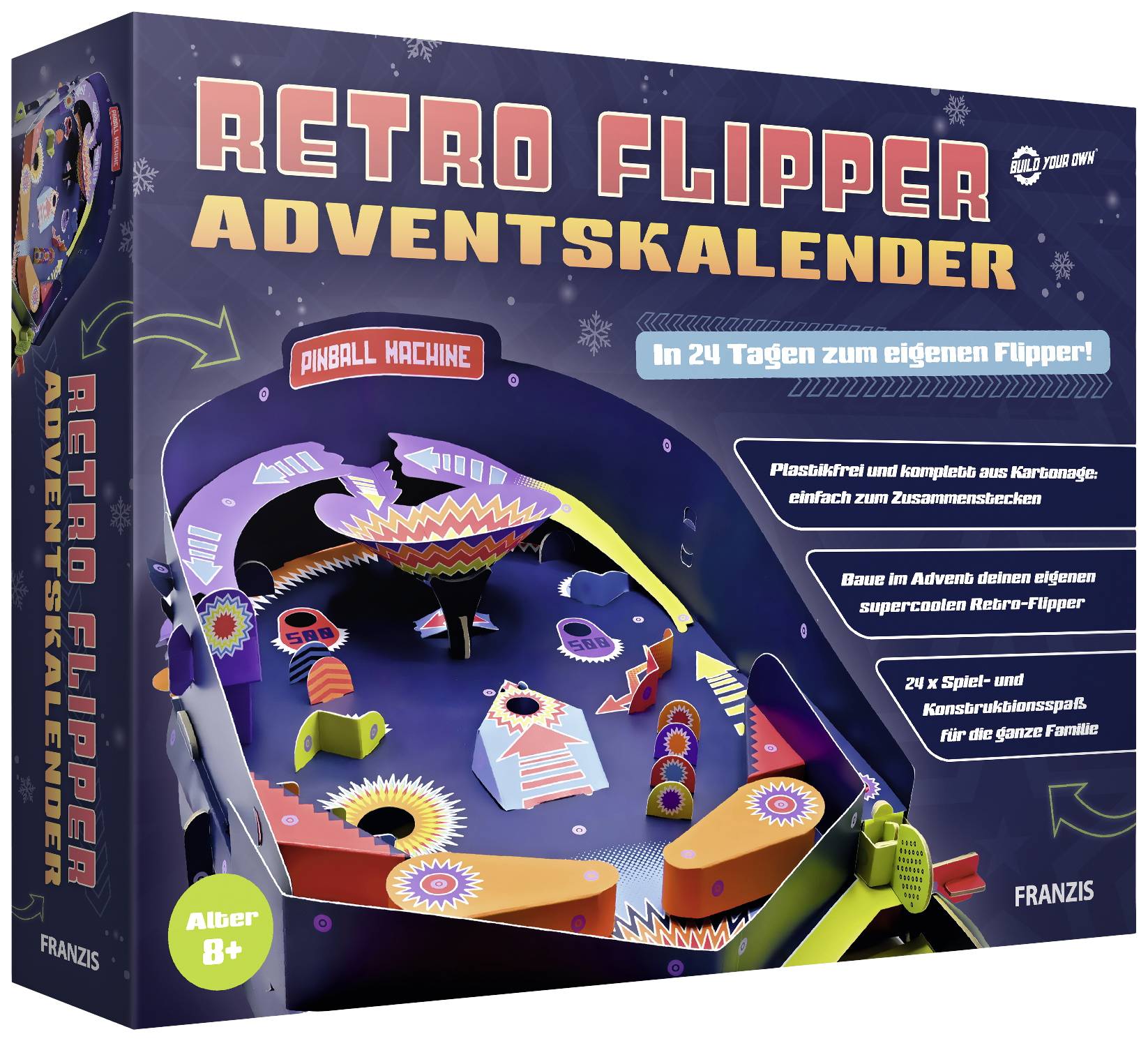 Franzis Verlag Retro Flipper Assembly kits Advent calendar