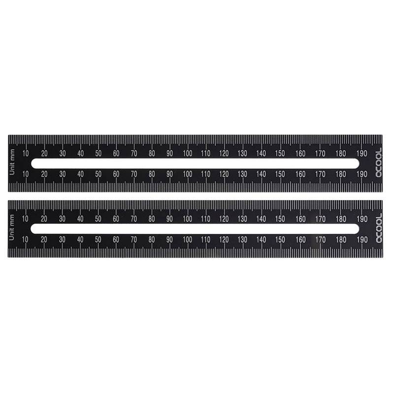 A transparent ruler with centimetre and millimetre scaling up to 190 mm, ideal for precise measurements in technical drawings.