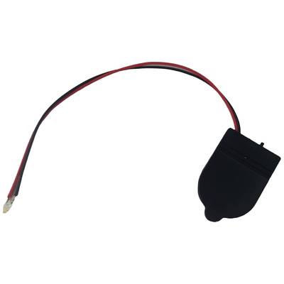 'Adapter cable with black connector and red and black wires, used for electrical connections in technical equipment.'