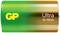 'Image of a GP Ultra battery with a green-gold design and the inscription Ultra G-TECH.'