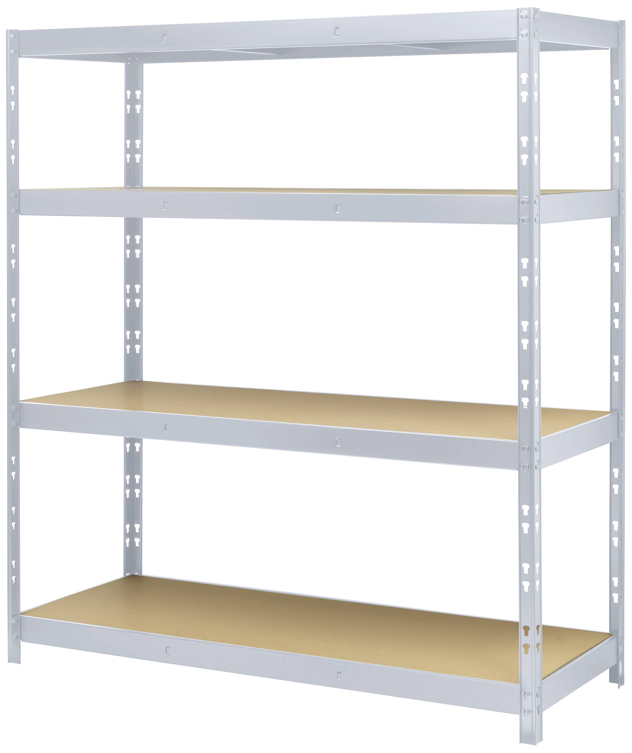 TOOLCRAFT TO-8701227 Wide span shelfing (basic unit) 350 kg (W x H x D) 1600 x 1800 x 600 mm Metal (galvanized), MDF board zinc galvanized Silver