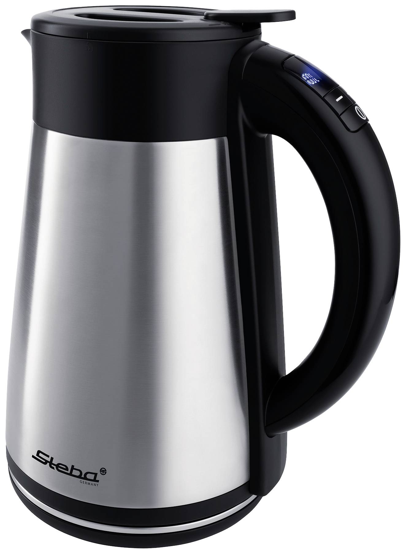 Steba WK 31 THERMO Kettle cordless, Indicator light Silver, Black Capacity: 1.5 l