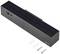 Black solar module with two screws and wall plugs. 'sygonix' brand name visible. Suitable for mounting on walls.