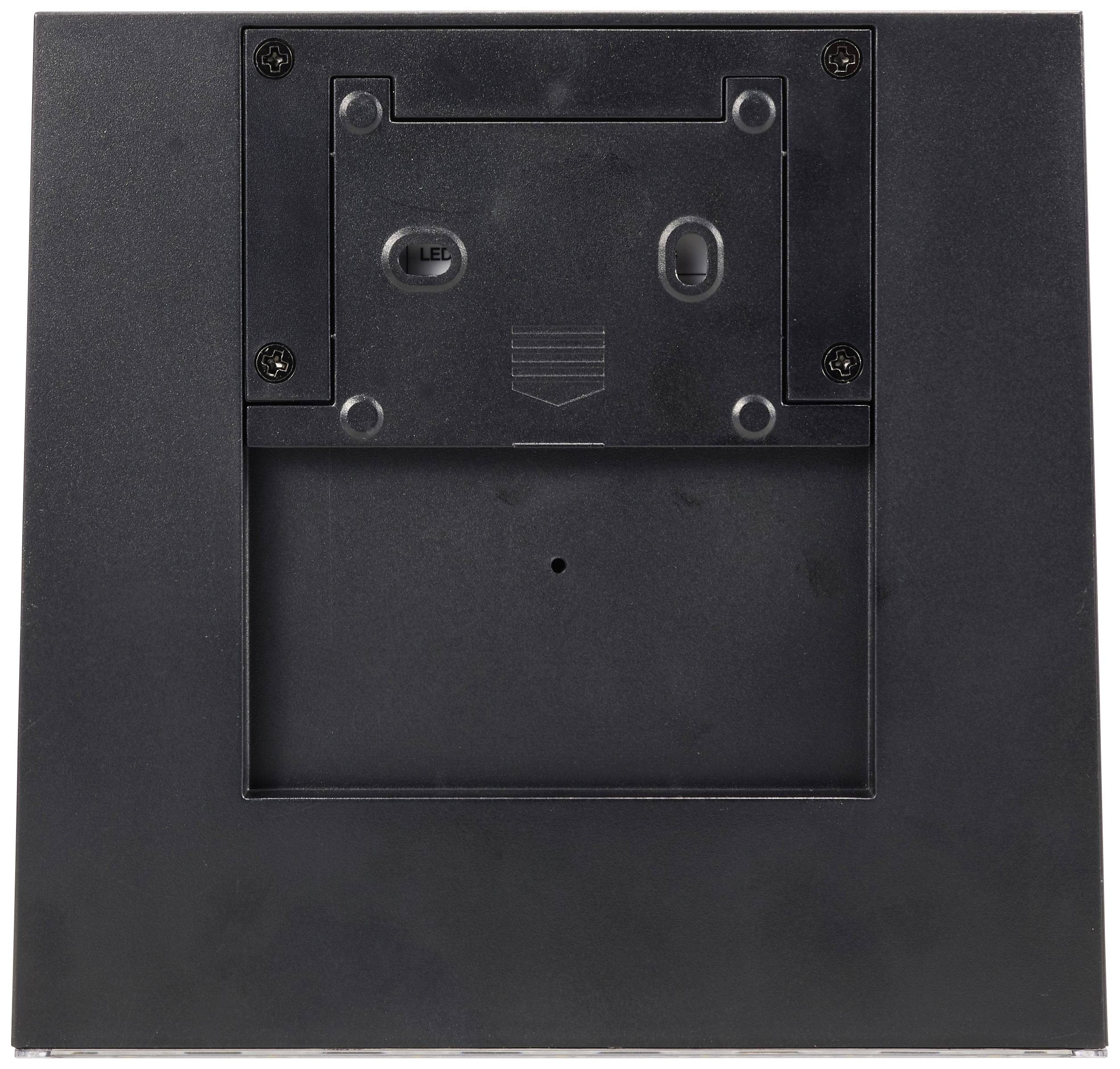LED mounting bracket with two screws on a black square plate.