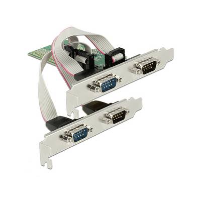 'PCI Express card with serial ports and ribbon cables that can be used to connect to serial devices.'