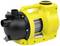 Yellow water pump with black valve and grey motor by Kärcher, for transporting water in and around the home and garden.