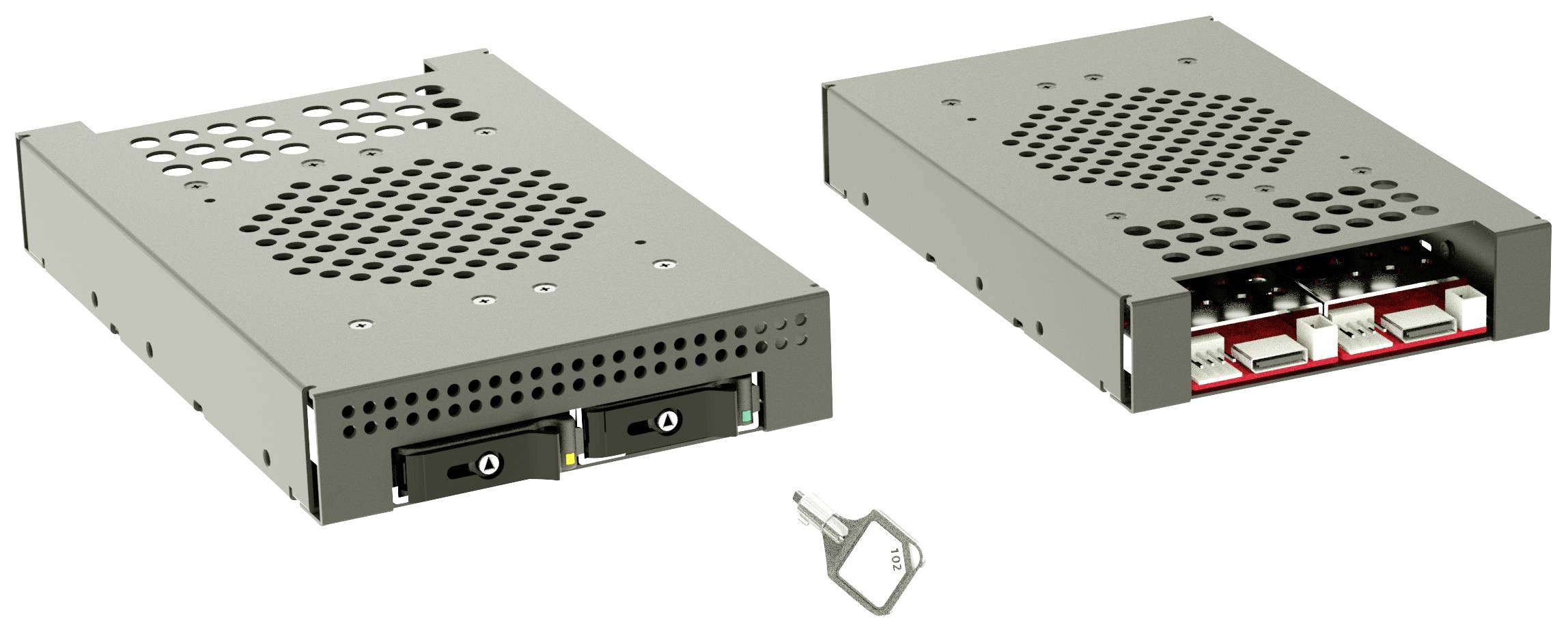 JouJye JJ-GM3-102M2-Fr Slimline SAS(SFF-8654) 1x3.5 for 2xM.2 NVMe 3.5 HDD caddy SAS