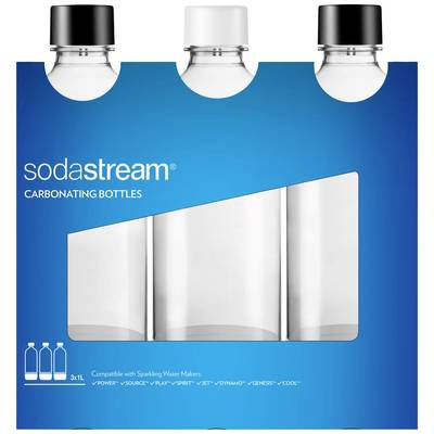Sodastream PET bottle Carbonating Bottless 3x 1l Black, White 