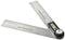 Two metal angle measurers with clear inch and centimetre scales, digital display screen, and adjustment wheel.