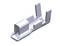 A silver metal contact piece that is frequently used in electrical connectors to ensure stable conductivity.