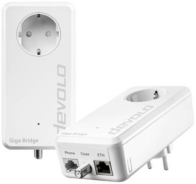 Devolo Giga Bridge Phoneline Network adapter 8949 EU IP bridge, Fibreglass