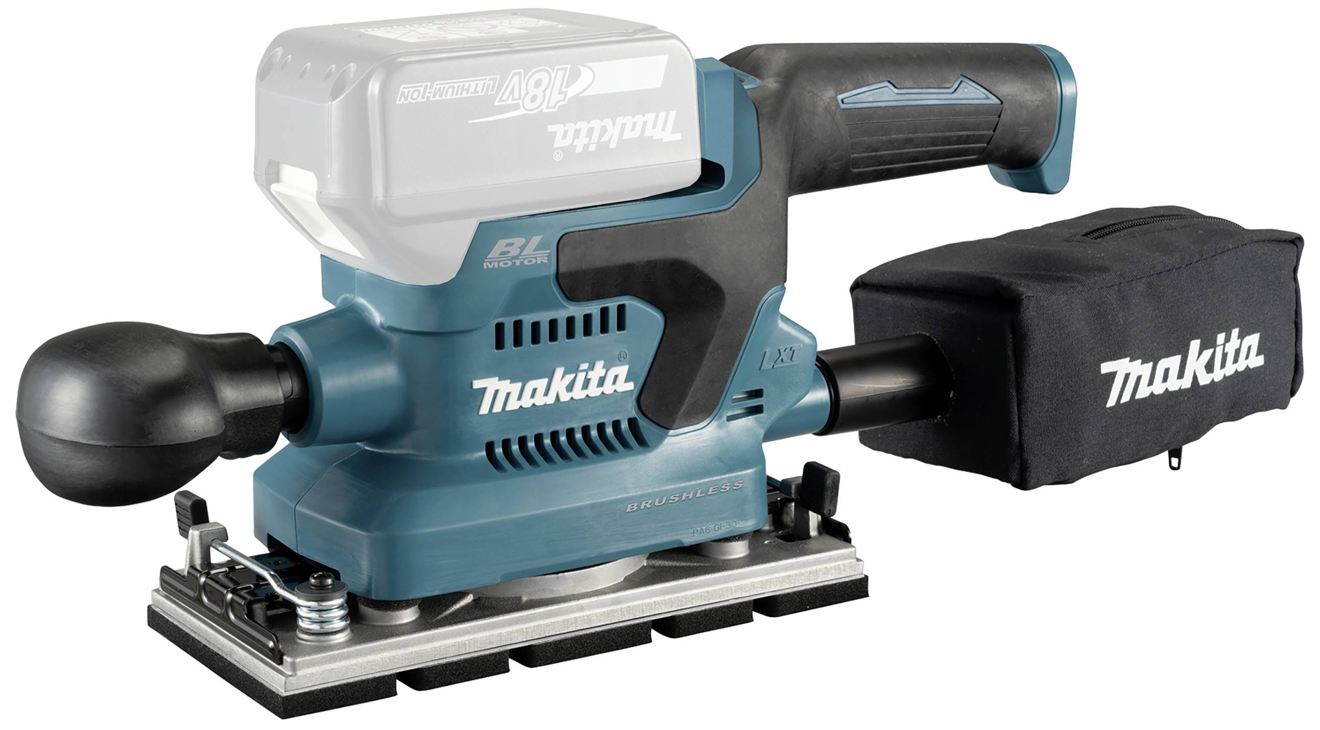 Makita DBO382Z DBO382Z Cordless random-orbit sander w/o battery, w/o charger 18 V No. of power packs included 0