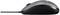 A black wired computer mouse from the side, with a scroll wheel and a simple, ergonomic design.
