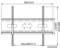 Technical drawing of a wall mount. Dimensions: Width 860 mm (33.9 inches), Height 600 mm (23.6 inches), max. Mounting 800 mm (31.5 inches).