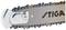 Stiga chainsaw with chain and bar, showing the sharpness and construction of the metal saw chain.