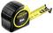 A yellow and black tape measure with 'Stanley Fatmax 5m' written on it, with the tape extended and marked in centimetres.