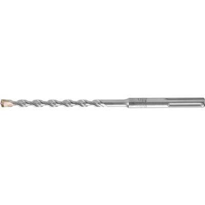 A metal drill bit with spiral cutting edges and a cylindrical shaft, used for drilling hard materials.
