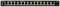 Netgear 16-Port Gigabit Switch, all ports active and displaying green lights, indicating functionality and connectivity.