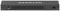 A black network cable modem with the company logo on the top surface. A row of ventilation slots is located on the front side.