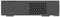 A black electronic device in a rectangular shape with ventilation slots on the right side.