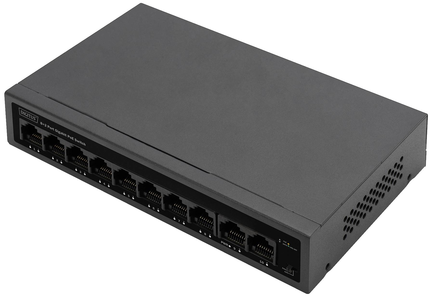 Digitus DN-95357 Network switch 8 + 2 ports 10 / 100 / 1000 MBit/s PoE