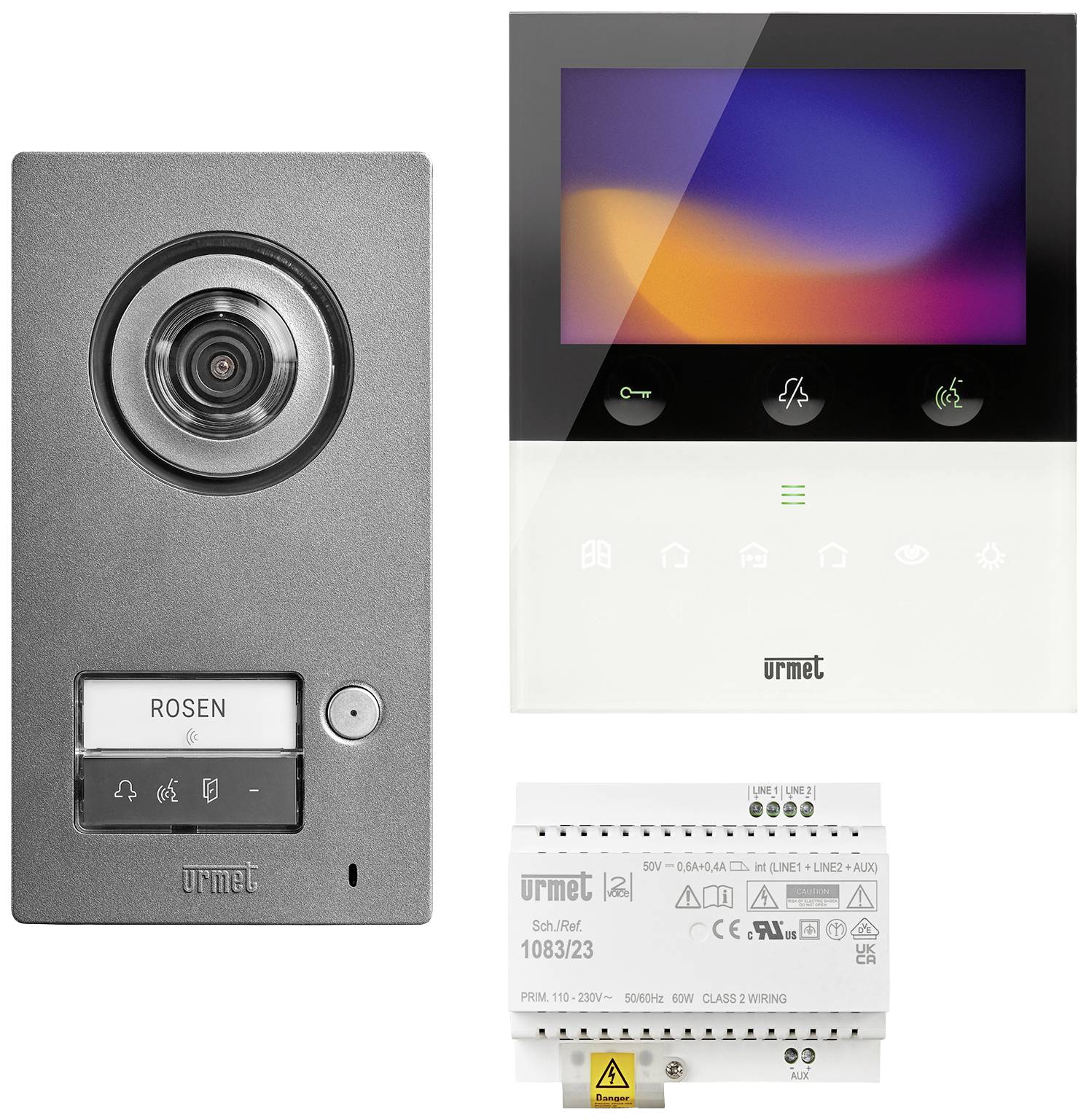 Urmet SET 1784/716 - 2Voice Comfort Plus Video door intercom Complete kit