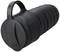 Black, cylindrical container with a handle, used for securely packaging and transporting delicate equipment.