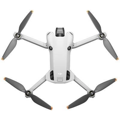 A white quadcopter drone in an X configuration.