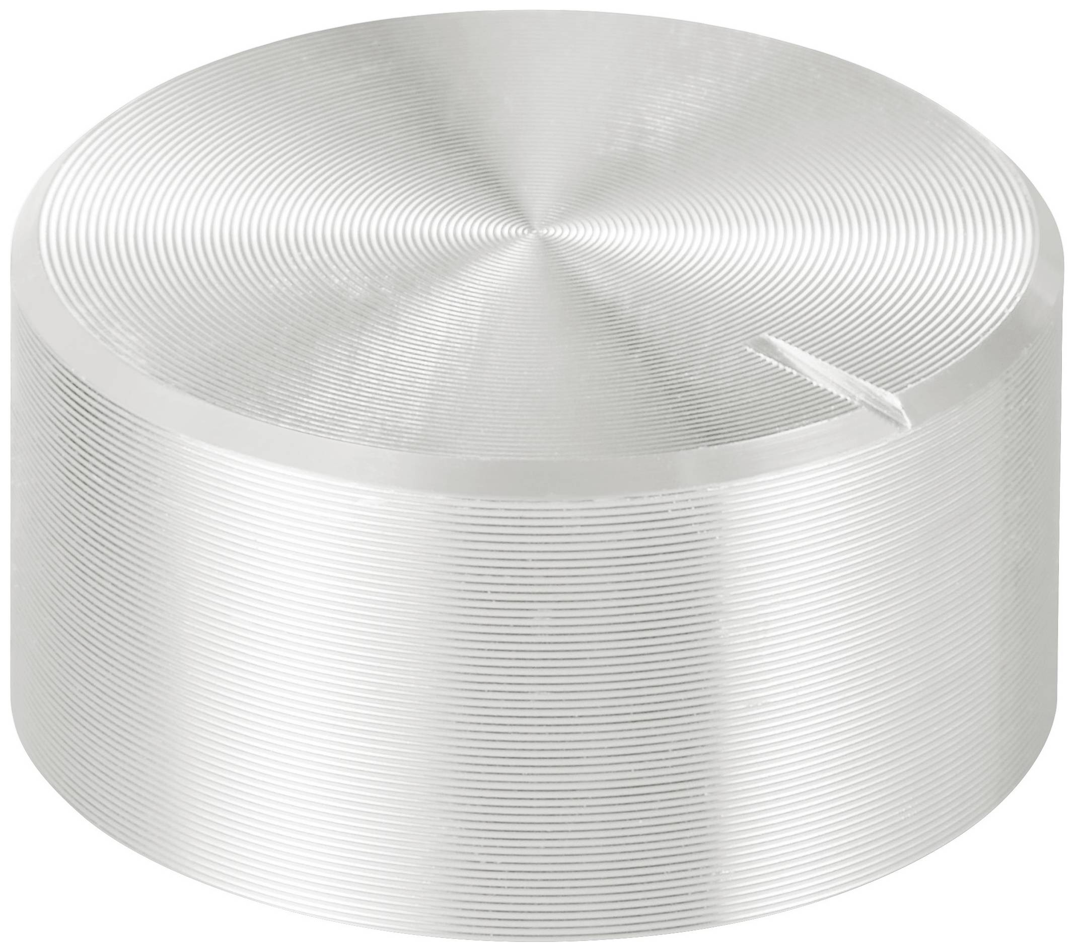 TRU COMPONENTS TC-11613828 Control knob + marking Silver (Ø x H) 20 mm x 10 mm Aluminium, Plastic 1 pc(s)