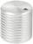 A cylindrical, metallic rotary knob with a ridged surface and a small triangular mark on the top.