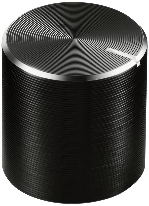 TRU COMPONENTS TC-11613916  Control knob + marking Black (Ø x H) 13 mm x 13 mm Aluminium, Plastic 1 pc(s)
