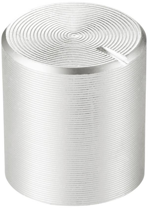 TRU COMPONENTS TC-11613920  Control knob + marking Silver (Ø x H) 10 mm x 11 mm Aluminium, Plastic 1 pc(s)