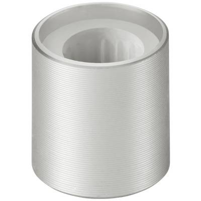 Silver metallic roll with a ribbed surface. Possibly a machine part or a component for industrial applications.