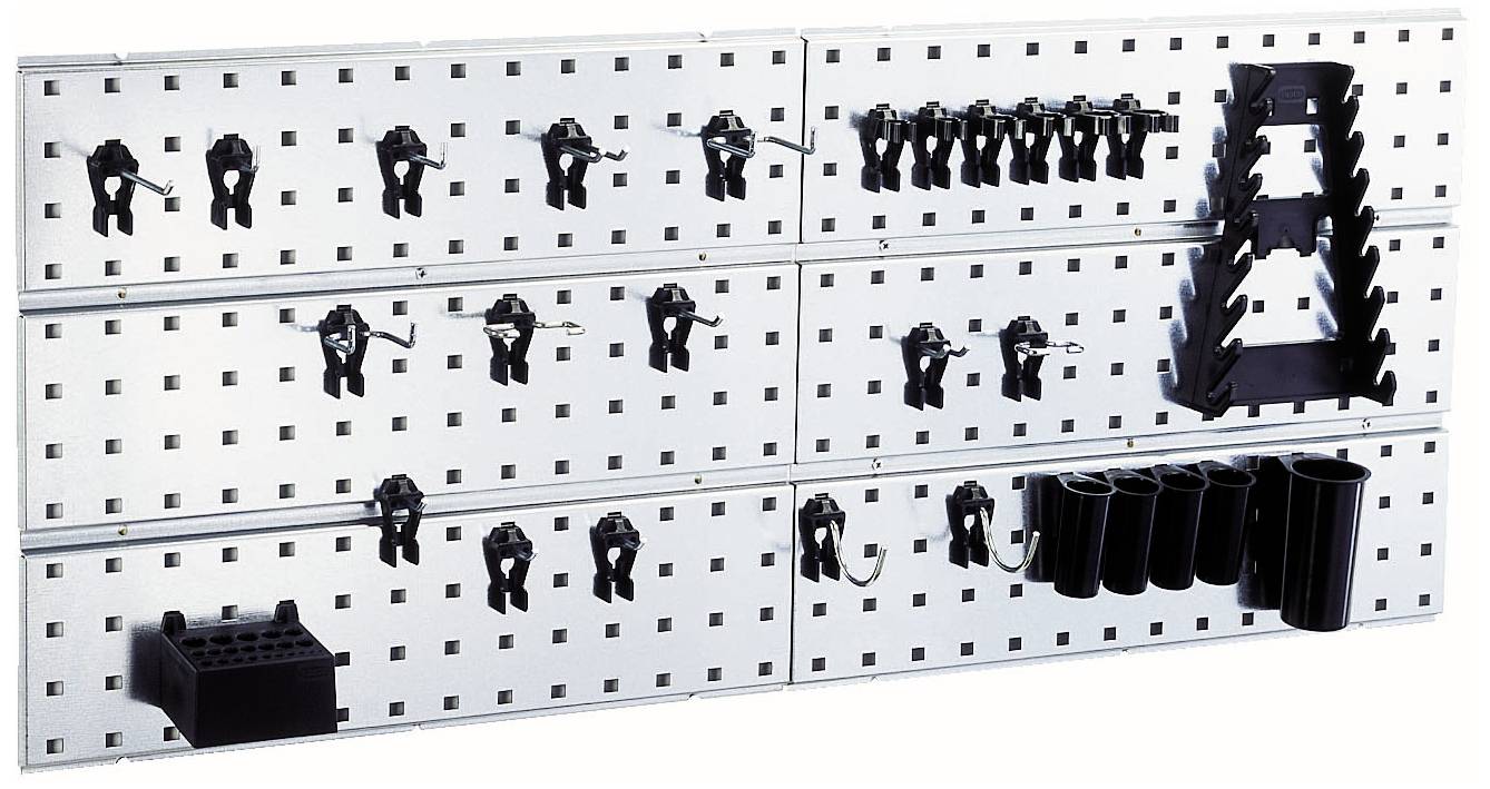 raaco 109642 Tool hooks perforated panel x 2 + 28 clips (W x H x D) 1040 x 440 x 11 mm 1 pc(s)