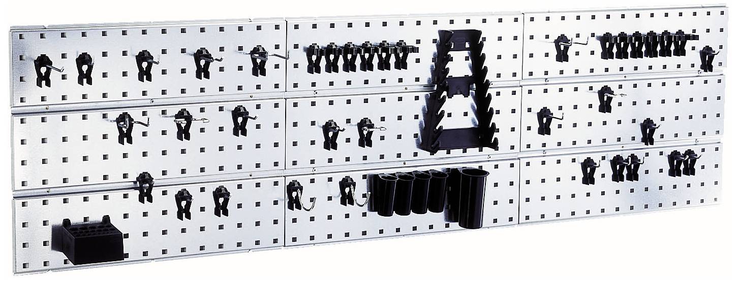 raaco 109659 Tool hooks perforated panel x 3 + 44 clips (W x H x D) 1560 x 440 x 11 mm 1 pc(s)