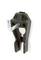 A black screw holder with a protruding silver hook, used for fastening or hanging objects.