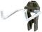 Hooks with black plastic mounting bracket and two curved metal arms for attachment to a tool wall.