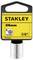 Socket 'STANLEY' 24 mm, 1/2 inch drive, for hexagon bolts (Maxi-Drive), product description on yellow background.