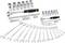 A complete set of spanners, socket inserts and ratchets. Ideal for repair and assembly work.