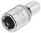Metal screwdriver bit with distinctive grooves for improved grip. Suitable for precise work on various screw fastenings.