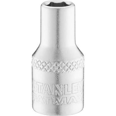A silver hexagonal socket with 'STANLEY FATMAX' engraved, used for tightening or loosening nuts and bolts.