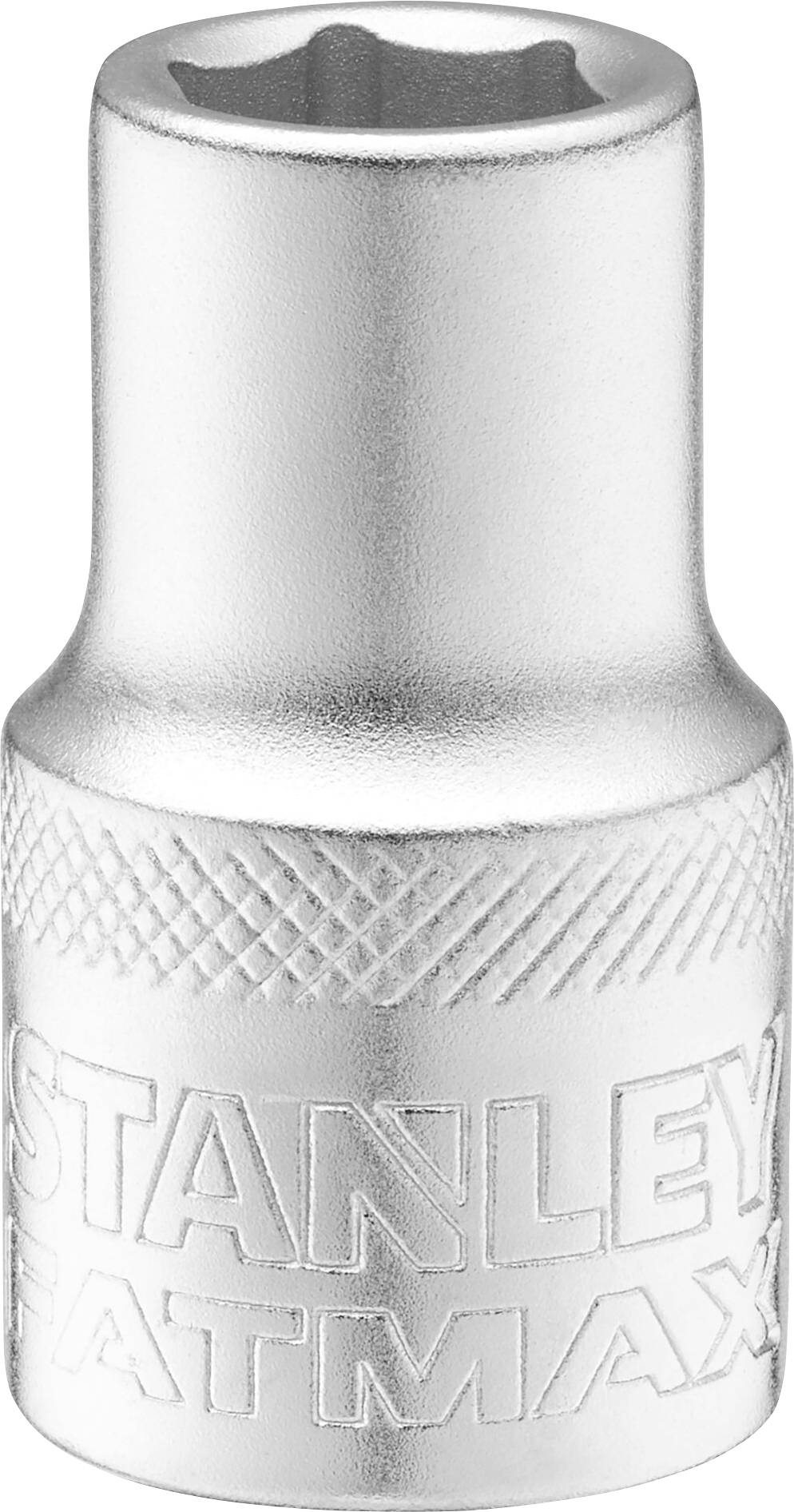 Metal socket with 'Stanley Fatmax' inscription, used for screw-related work.