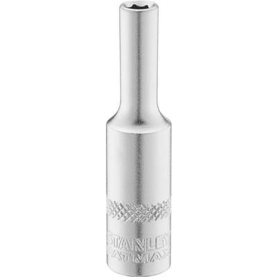 A silver knurled nut with the inscription 'STANLEY FATMAX', cylindrical in shape, made of metal, for tool inserts.