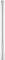 A silver metal rod with knurling at one end and a round hole at the other end. A tool for extending handles.