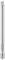 A silver extension rod with a smooth surface, suitable for tools to extend reach, in a vertical position.